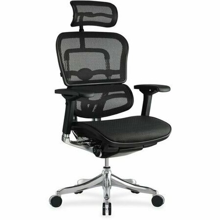 EUROTECH - THE RAYNOR GROUP Chair, Ergo Elite, w/Headrest, Mesh, 26-2/5inx26inx50-4/5in, BK EUTME22ERGLT